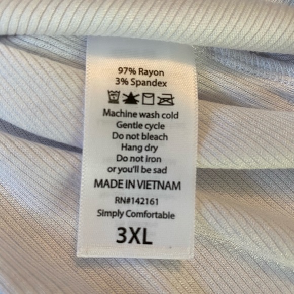 LuLaRoe TANK TOP Ribbed White NWT - Picture 11 of 16